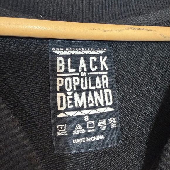 HGC Apparel Black By Popular Demand Small Pullover Sweatshirt Graphic BLM Cotton - Picture 4 of 9